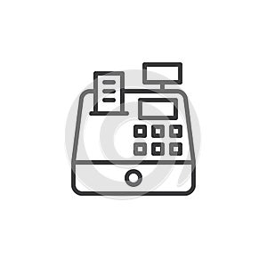 Cash register line icon