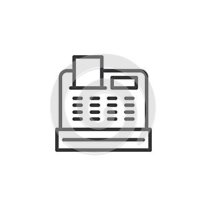 Cash register outline icon