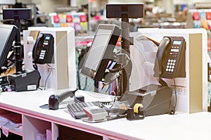 Cash register in the store