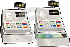 Cash register till photo