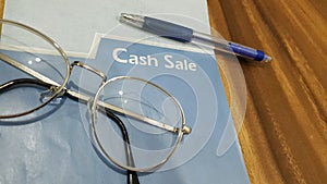 Cash sale receipt book