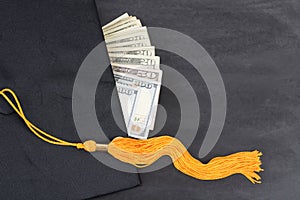 Cash savings for college concept