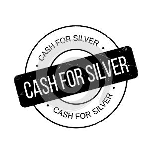 Cash For Silver rubber stamp