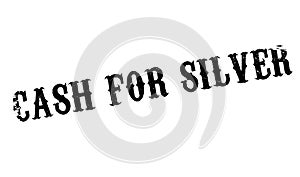 Cash For Silver rubber stamp