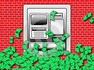 Cash Spouting ATM Machine photo