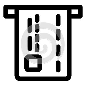 Cash Withdrawal bold vector icon which can easily edit