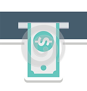 Cash Withdrawal Isolated Vector Icons can be modify with any Style