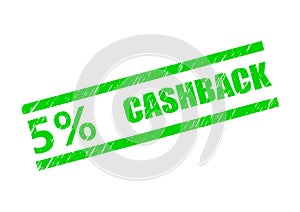Cashback 5% Guaranteed Label. Rubber Stamp Template