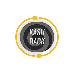 Cashback logo icon. Modern flat style vector illustration