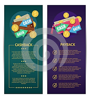 Cashback and payback banners photo