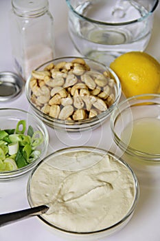 Cashew mayo ingredients vertical