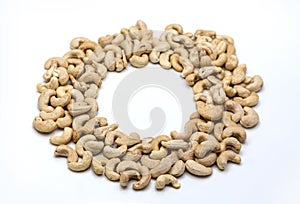 Cashew nut on isolated background photo