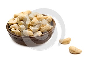 Cashew nuts in the bowl