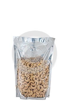 Cashew nuts In the packaging bag