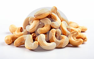 Cashew Nuts Unveiled on a Transparent Surface