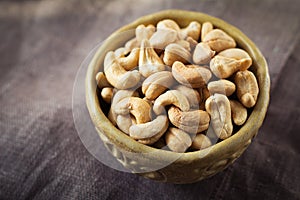 Cashews in a bowl