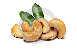 Cashews and leaves photo