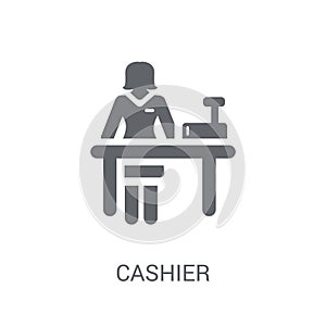 Cashier icon. Trendy Cashier logo concept on white background fr