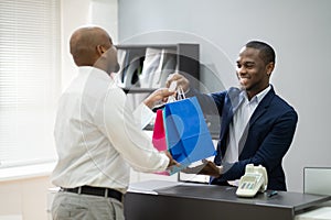 Cashier In Retail Shop Or Store