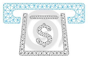 Cashout Slot Polygonal Frame Vector Mesh Illustration