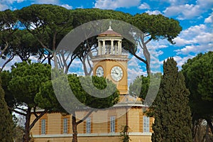 The Casina dell\'Orologio of Villa Borghese in Rome photo