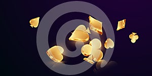 Casino background design 3D Gold Luxurious Vector Illustration Vip