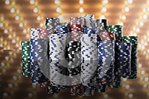 Casino background and Poker Chips