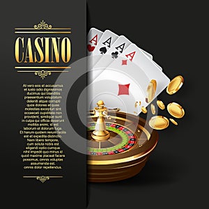 Casino background. Vector Gambling illustration.