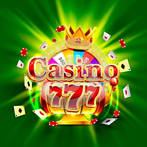 Casino 777 big win slots and fortune king banner.