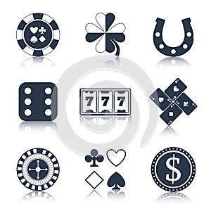 Casino black design elements