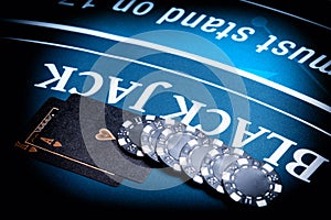 Casino Black Jack table