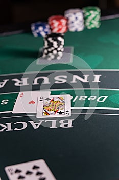 Casino Black Jack table