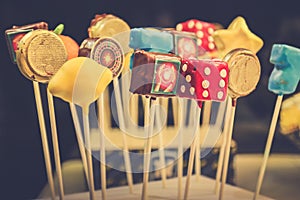 Casino cake pops