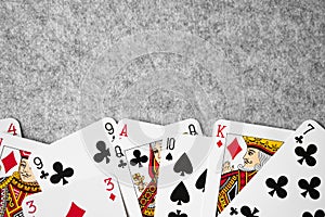 Casino Cards Background with Space for text