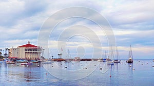 Casino at Catalina Island Offset with Ships in bay