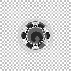 Casino chip icon isolated on transparent background