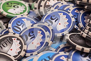 Casino chips - gambling concept