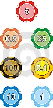 Casino counters complete set