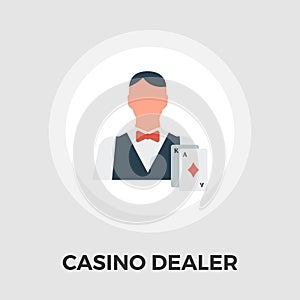 Casino Dealer Flat Icon