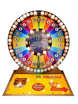 Casino gamble concept : colorful roulette game gamble wheel photo