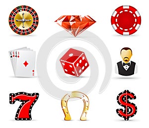 Casino and gambling icons