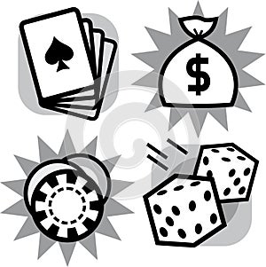 Casino gambling items (Vector)