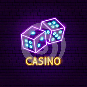 Casino Game Neon Label