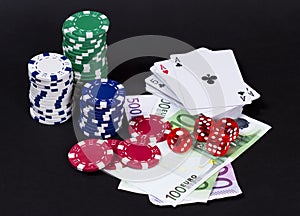 Casino games gambling concept