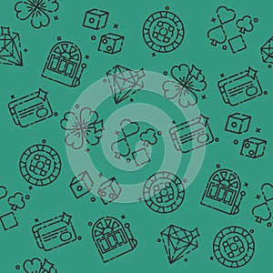 Casino icons pattern