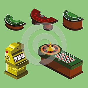 Casino icons set