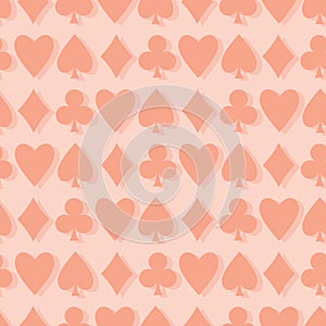 Casino light red background - seamless pattern