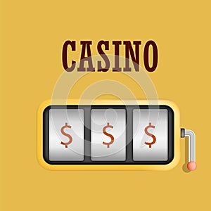 Casino machine slot concept background, realistic style