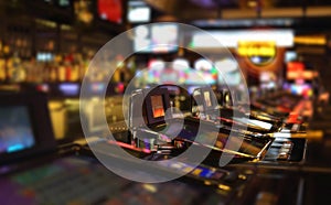 Casino machines in the entertainment area