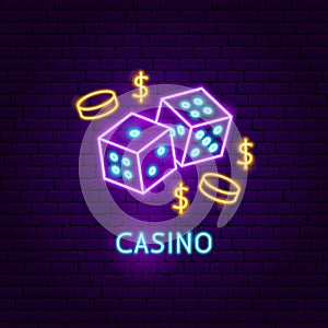Casino Neon Label